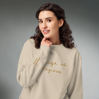 Courage by Jayne | Organic Crew Sweatshirt Unisex - Dark Yarn