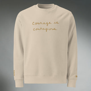 Courage by Jayne | Organic Crew Sweatshirt Unisex - Dark Yarn