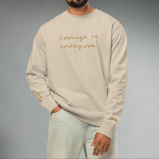 Courage by Jayne | Organic Crew Sweatshirt Unisex - Dark Yarn