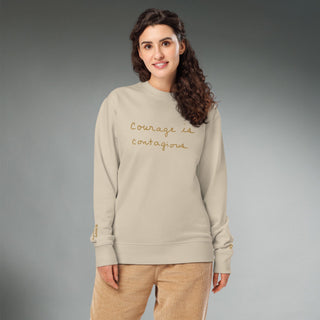 Courage by Jayne | Organic Crew Sweatshirt Unisex - Dark Yarn
