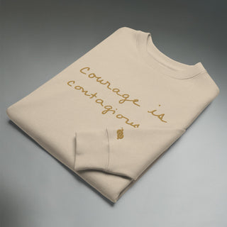 Courage by Jayne | Organic Crew Sweatshirt Unisex - Dark Yarn