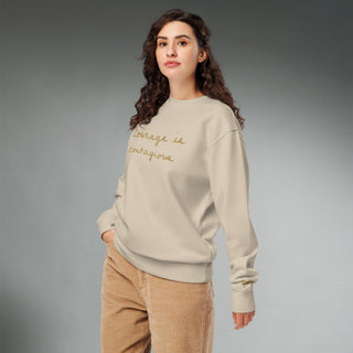 Courage by Jayne | Organic Crew Sweatshirt Unisex - Dark Yarn