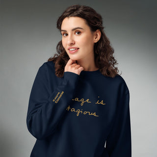 Courage by Jayne | Organic Crew Sweatshirt Unisex - Dark Yarn