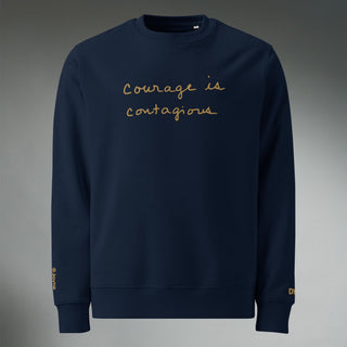 Courage by Jayne | Organic Crew Sweatshirt Unisex - Dark Yarn