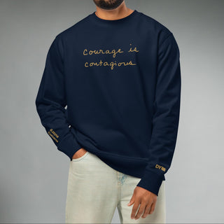 Courage by Jayne | Organic Crew Sweatshirt Unisex - Dark Yarn