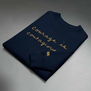 Courage by Jayne | Organic Crew Sweatshirt Unisex - Dark Yarn