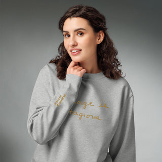 Courage by Jayne | Organic Crew Sweatshirt Unisex - Dark Yarn