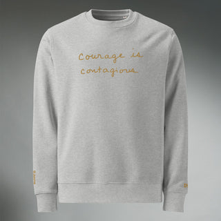 Courage by Jayne | Organic Crew Sweatshirt Unisex - Dark Yarn