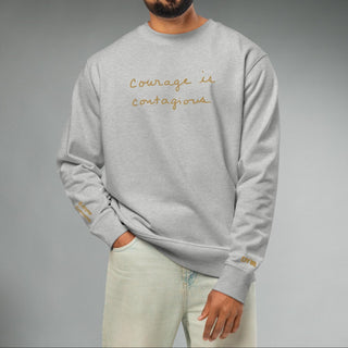 Courage by Jayne | Organic Crew Sweatshirt Unisex - Dark Yarn
