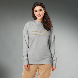 Courage by Jayne | Organic Crew Sweatshirt Unisex - Dark Yarn