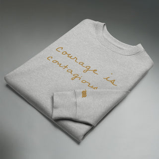 Courage by Jayne | Organic Crew Sweatshirt Unisex - Dark Yarn