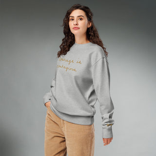 Courage by Jayne | Organic Crew Sweatshirt Unisex - Dark Yarn