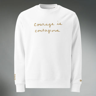 Courage by Jayne | Organic Crew Sweatshirt Unisex - Dark Yarn