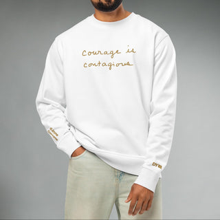 Courage by Jayne | Organic Crew Sweatshirt Unisex - Dark Yarn