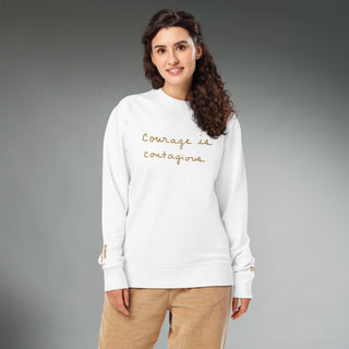 Courage by Jayne | Organic Crew Sweatshirt Unisex - Dark Yarn