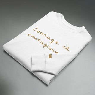 Courage by Jayne | Organic Crew Sweatshirt Unisex - Dark Yarn