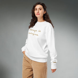 Courage by Jayne | Organic Crew Sweatshirt Unisex - Dark Yarn