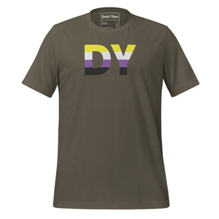 Non-Binary Dream T-Shirt | DY Monogram NB ENBY - Dark Yarn