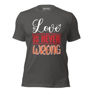 Love Is Never Wrong | Graphic Dream Tee - Dark Yarn