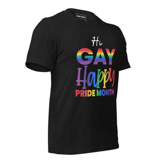 Hi Gay Happy Pride | Graphic Dream Tee - Dark Yarn