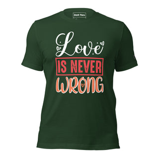 Love Is Never Wrong | Graphic Dream Tee - Dark Yarn