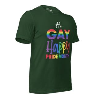 Hi Gay Happy Pride | Graphic Dream Tee - Dark Yarn