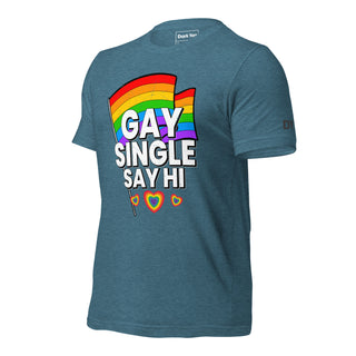 Single Gay Say Hi | Graphic Dream Tee - Dark Yarn