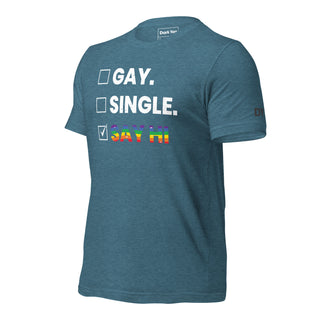 Single Gay Say Hi | Graphic Dream Tee - Dark Yarn