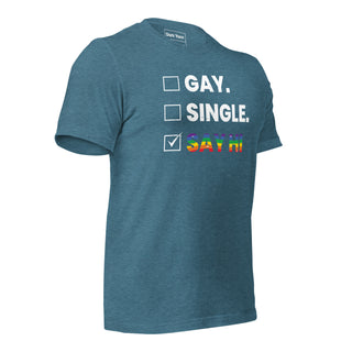 Single Gay Say Hi | Graphic Dream Tee - Dark Yarn