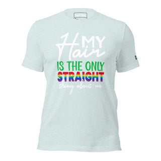 Hair Only Thing Straight About Me | Graphic Dream T-Shirt - Dark Yarn