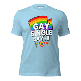 Single Gay Say Hi | Graphic Dream Tee - Dark Yarn