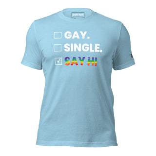 Single Gay Say Hi | Graphic Dream Tee - Dark Yarn