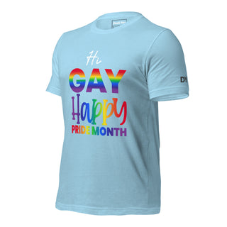 Hi Gay Happy Pride | Graphic Dream Tee - Dark Yarn