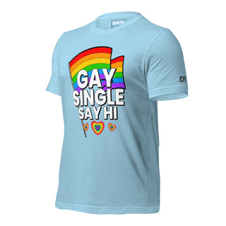 Single Gay Say Hi | Graphic Dream Tee - Dark Yarn