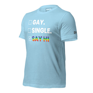 Single Gay Say Hi | Graphic Dream Tee - Dark Yarn