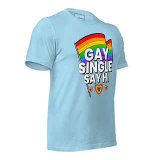 Single Gay Say Hi | Graphic Dream Tee - Dark Yarn