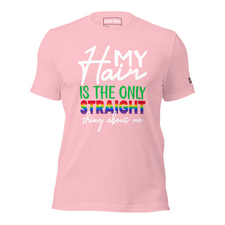 Hair Only Thing Straight About Me | Graphic Dream T-Shirt - Dark Yarn