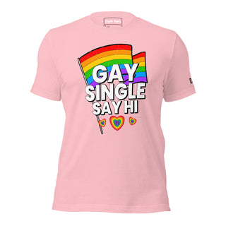 Single Gay Say Hi | Graphic Dream Tee - Dark Yarn