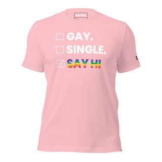 Single Gay Say Hi | Graphic Dream Tee - Dark Yarn