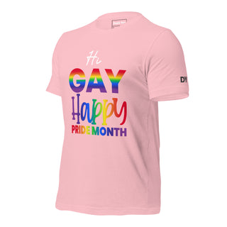 Hi Gay Happy Pride | Graphic Dream Tee - Dark Yarn