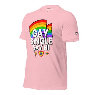 Single Gay Say Hi | Graphic Dream Tee - Dark Yarn