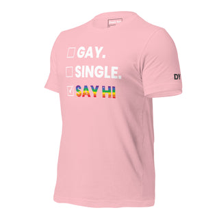 Single Gay Say Hi | Graphic Dream Tee - Dark Yarn