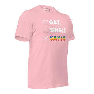 Single Gay Say Hi | Graphic Dream Tee - Dark Yarn