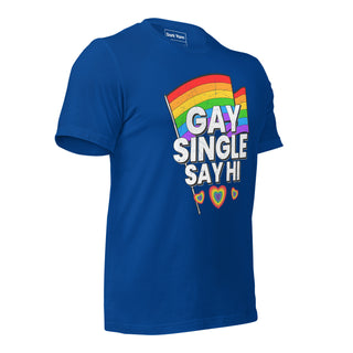 Single Gay Say Hi | Graphic Dream Tee - Dark Yarn