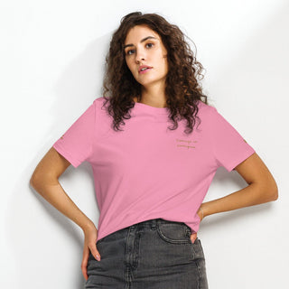 Courage By Jayne | Women’s Organic Ribbed Neck T-Shirt - Dark Yarn