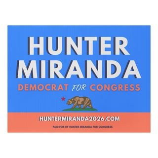Hunter For Congress Yard Sign - Dark Yarn