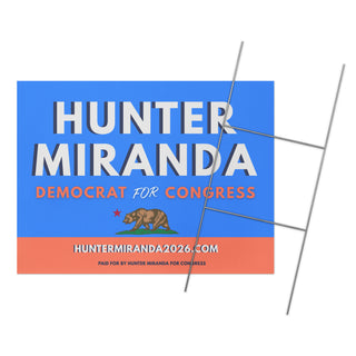 Hunter For Congress Yard Sign - Dark Yarn