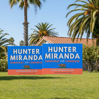 Hunter For Congress Yard Sign - Dark Yarn